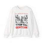 Stop the Genocide Crewneck Sweatshirt - S / White