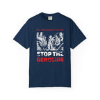 Stop the Genocide Unisex Garment-Dyed T-Shirt - Navy / S