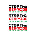 Stop the Genocide Vinyl Sticker - 3’’ x 4’’ / Kiss-Cut / Satin - Paper products