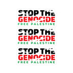 Stop the Genocide Vinyl Sticker - 3’’ x 4’’ / Kiss-Cut / Satin - Paper products
