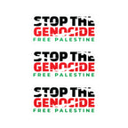 Stop the Genocide Vinyl Sticker - 4’’ x 6’’ / Kiss-Cut / Satin - Paper products