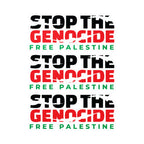Stop the Genocide Vinyl Sticker - 8’’ x 10’’ / Kiss-Cut / Satin - Paper products