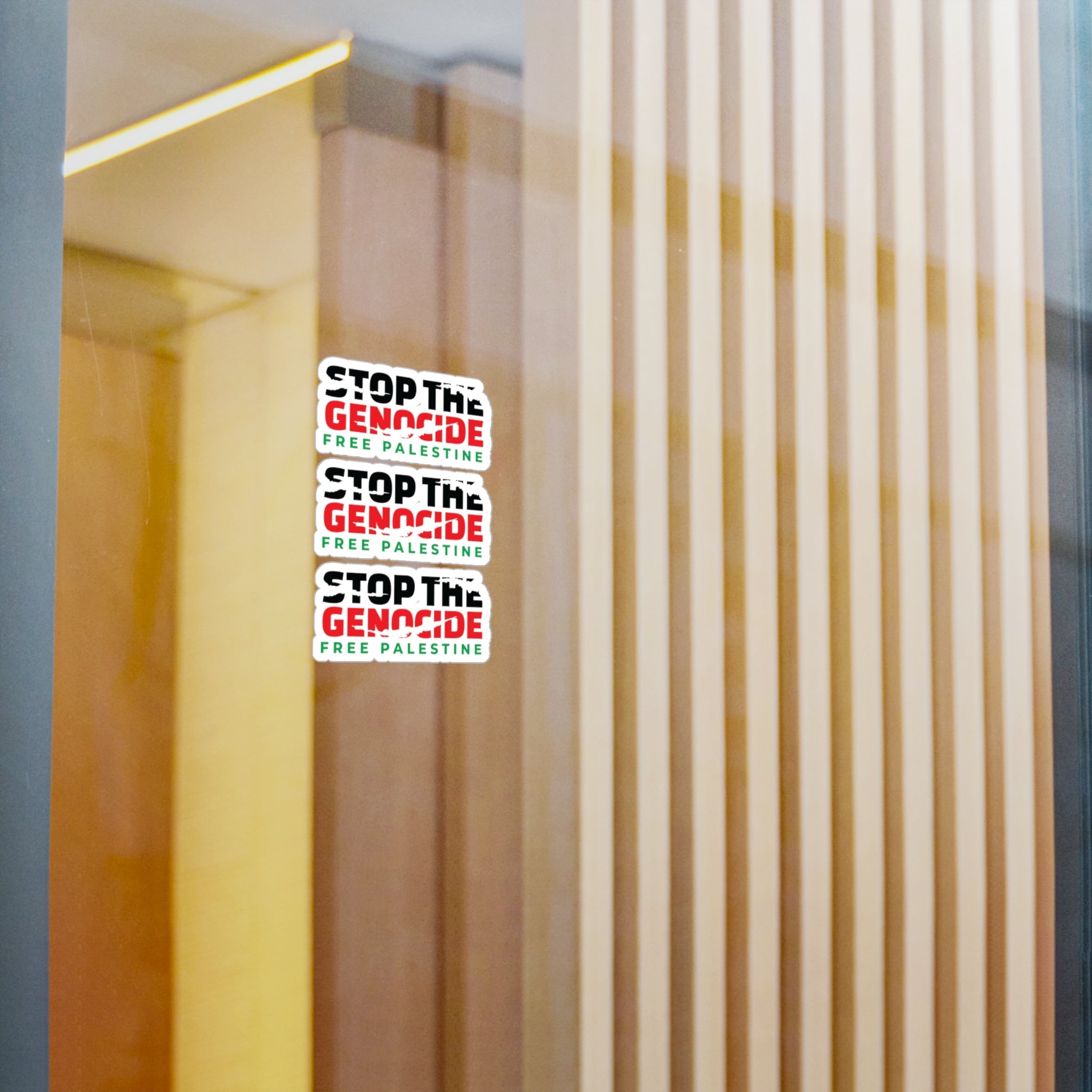 Stop the Genocide Vinyl Sticker - Paper products