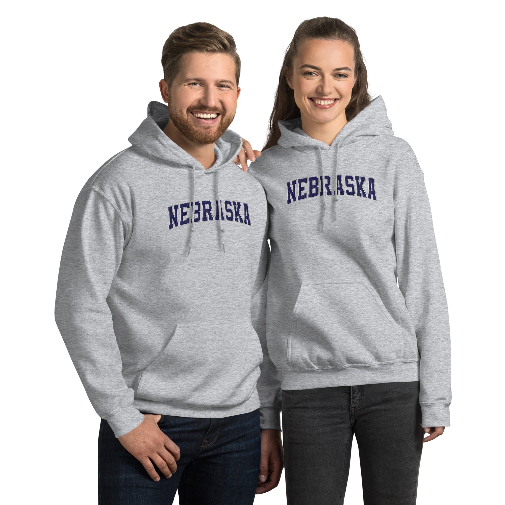 Nebraska Vintage Varsity Embroidered Classic Hoodie