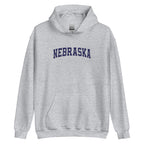 Nebraska Vintage Varsity Embroidered Classic Hoodie - Sport Grey / S