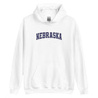 Nebraska Vintage Varsity Embroidered Classic Hoodie - White / S