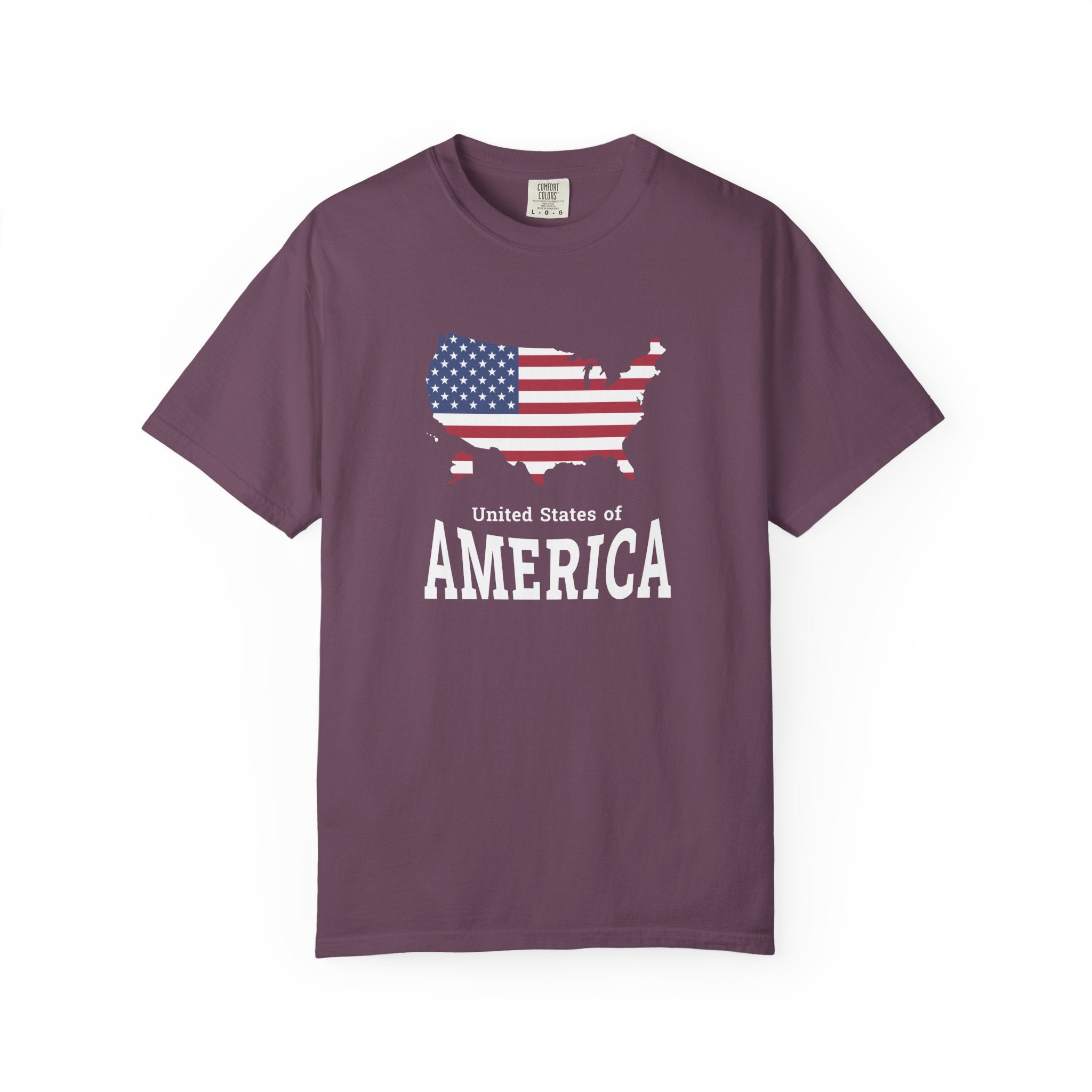 USA Map of America T-Shirt - Berry / S