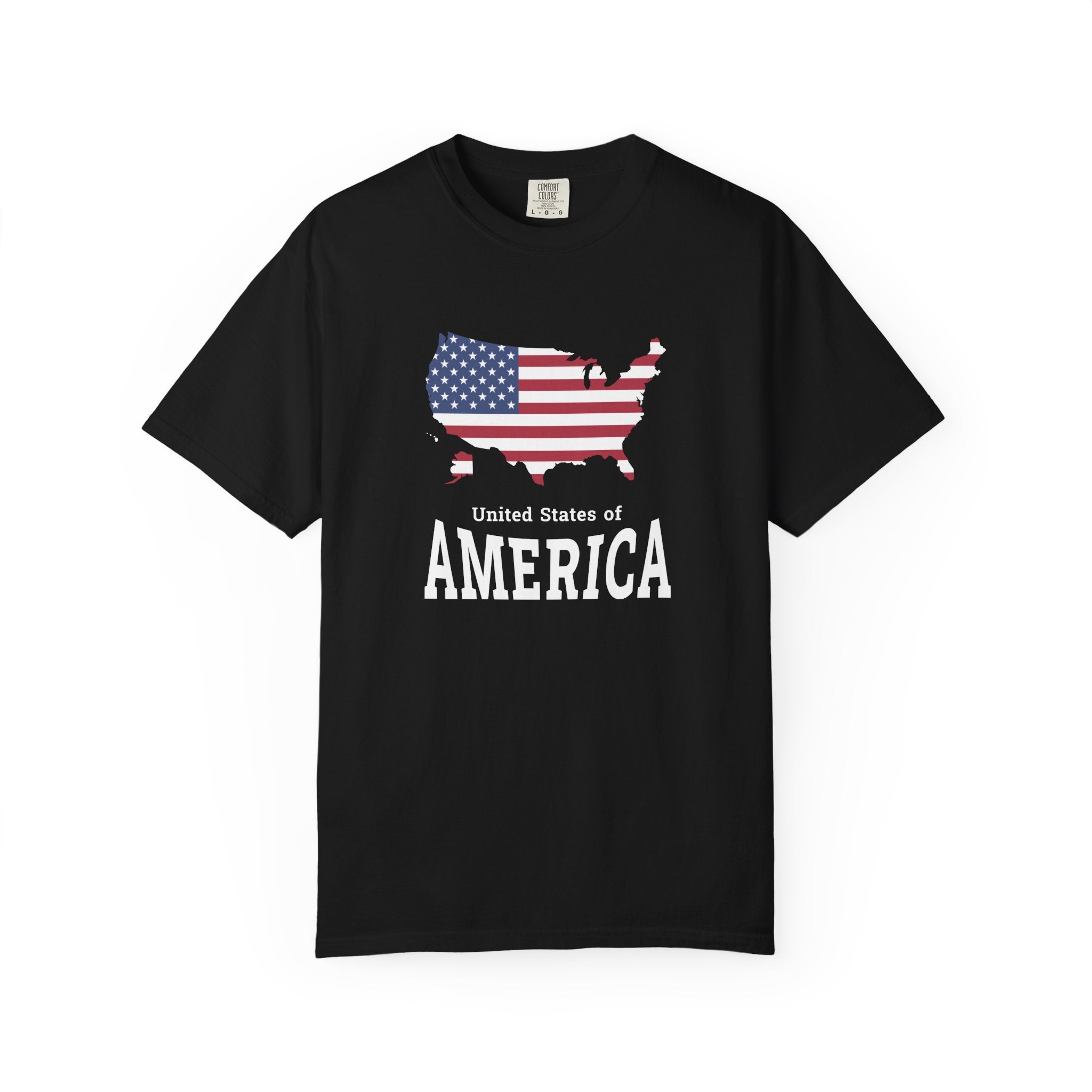USA Map of America T-Shirt - Black / S