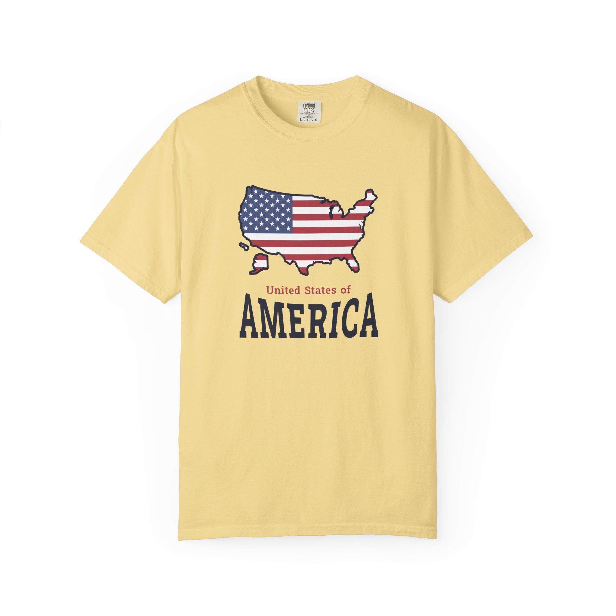 USA Map of America T-Shirt - Butter / S