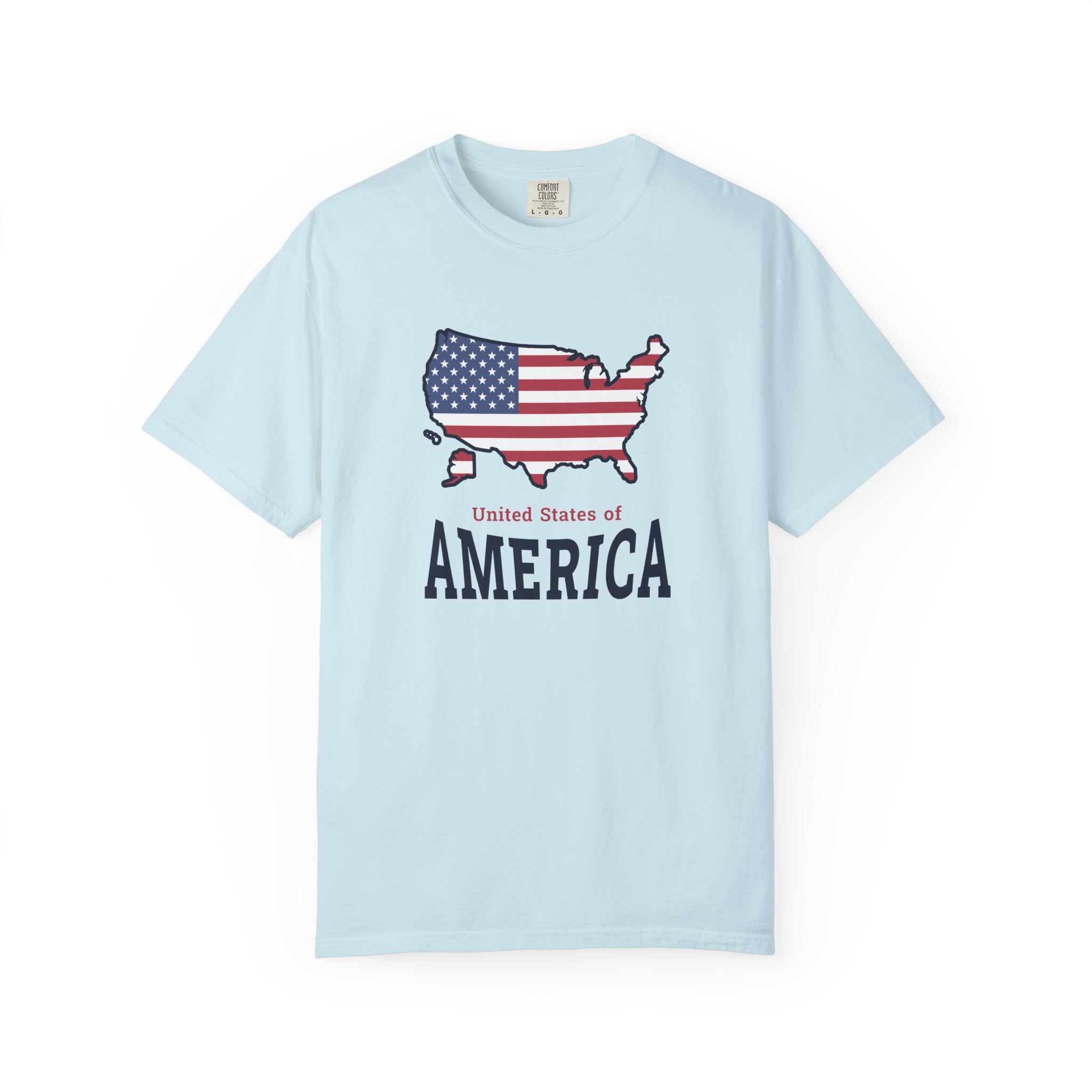 USA Map of America T-Shirt - Chambray / S