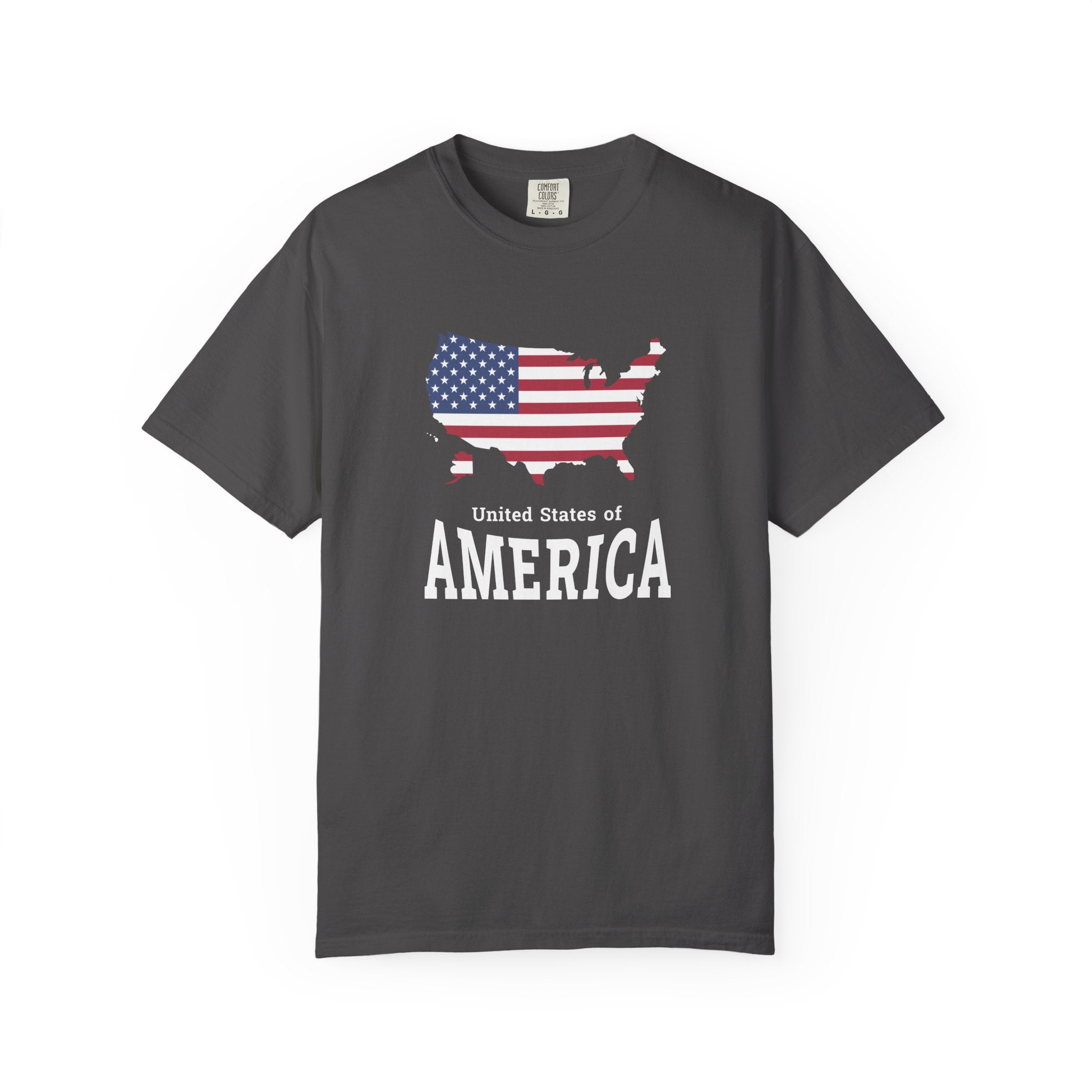 USA Map of America T-Shirt - Graphite / S