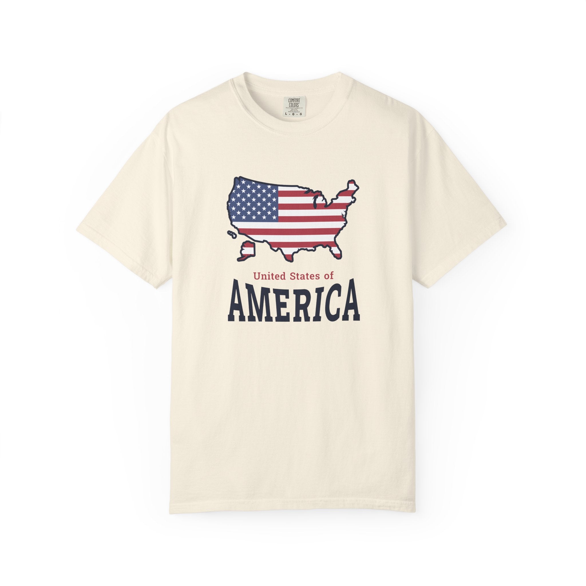 USA Map of America T-Shirt - Ivory / S
