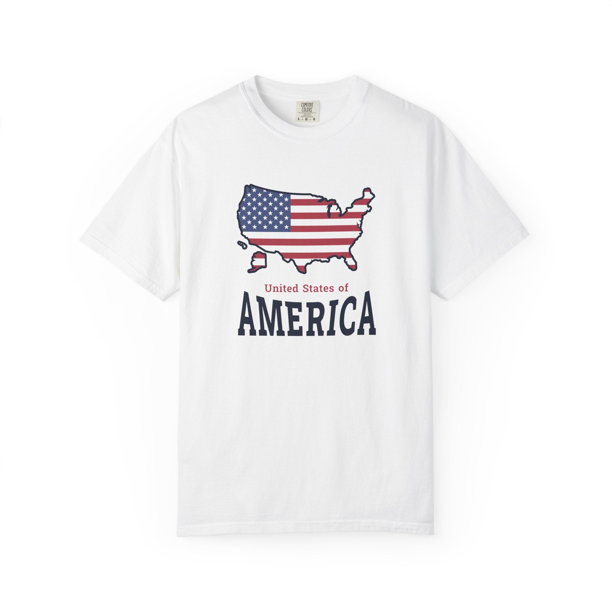 USA Map of America T-Shirt - White / S