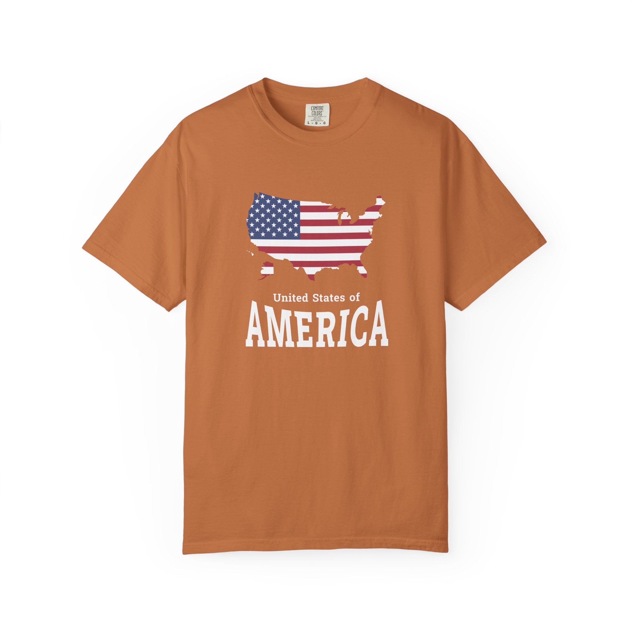 USA Map of America T-Shirt - Yam / S