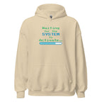 Beige hoodie with 'Waiting for the System to Activate' text and loading bar design on a white background